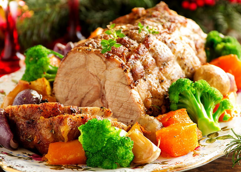 pork on a plate
